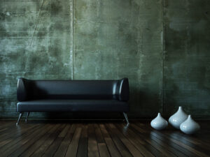 3d Sofa Rendering Leder schwarz